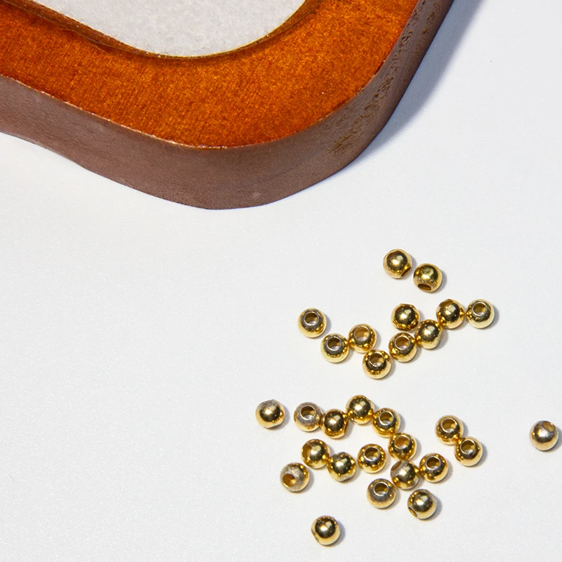 925银银制品 A68 3mm亮光色古法光珠银（5个一组）编号-BM10203