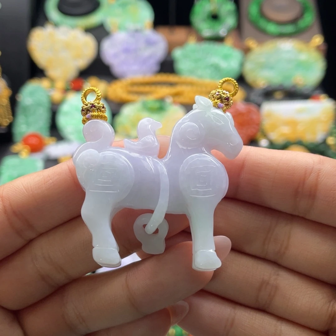 翡翠未镶嵌颈饰代编织