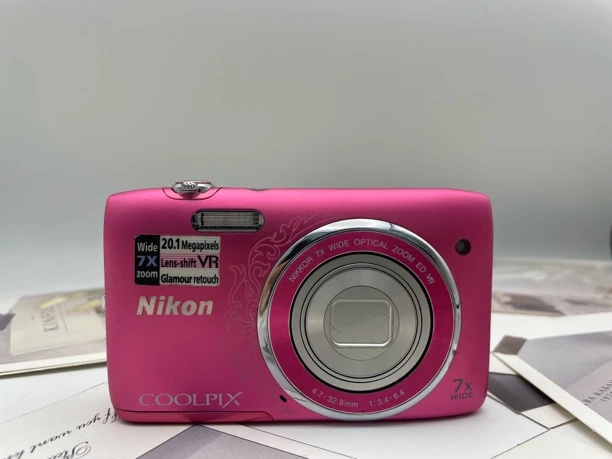 95新 Nikon/尼康 s3500 2010w像素 7x光变 稀有粉色出片冷白
