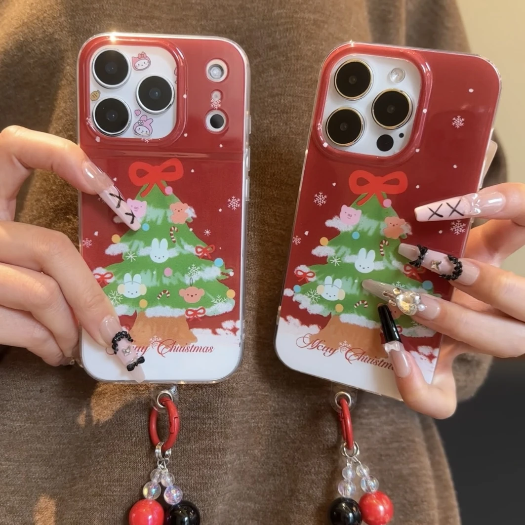 米菲兔圣诞树手链适用苹果17Promax手机壳vivo华为oppo小米15防摔