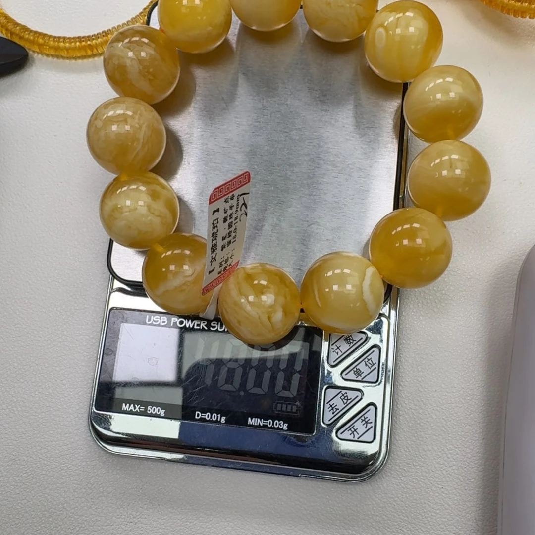 蜜蜡未镶嵌手链蜜蜡手串