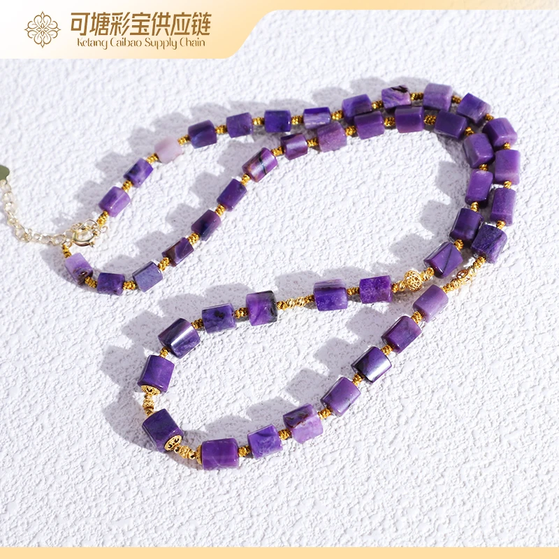 南非舒俱来 传世级 18K金 SS级凝胶樱花粉 舒俱来项链 KTCB-3038