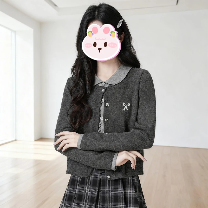 假两件毛衣女2025秋季新款设计感洋气时尚休闲简约韩版学院风上衣