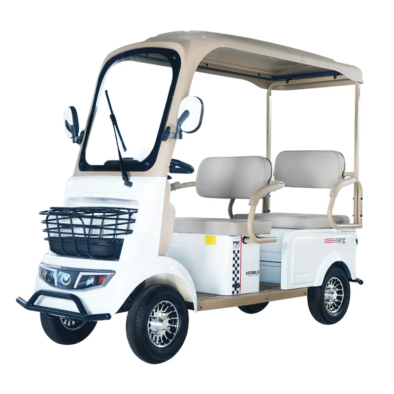 小巴士A7新款高端电动四轮车可拉货老年代步车家用四座带倒车影像