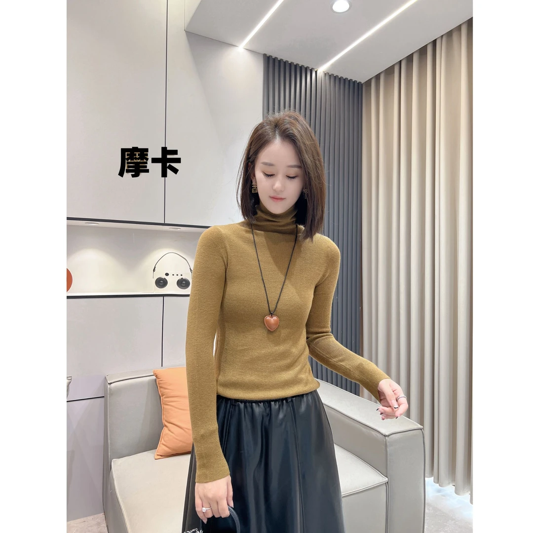 2024新款休闲时尚宽松纯色女士打底衫