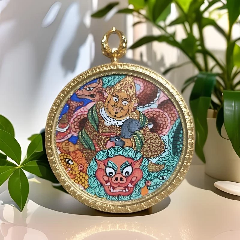 财宝天王，纯手绘唐卡