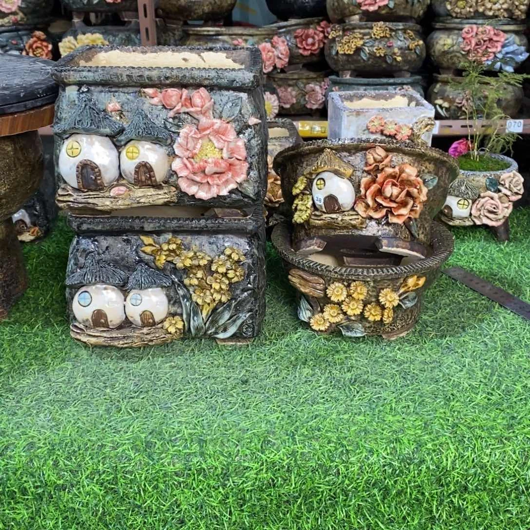 红陶(***）青藤花器多肉花盆