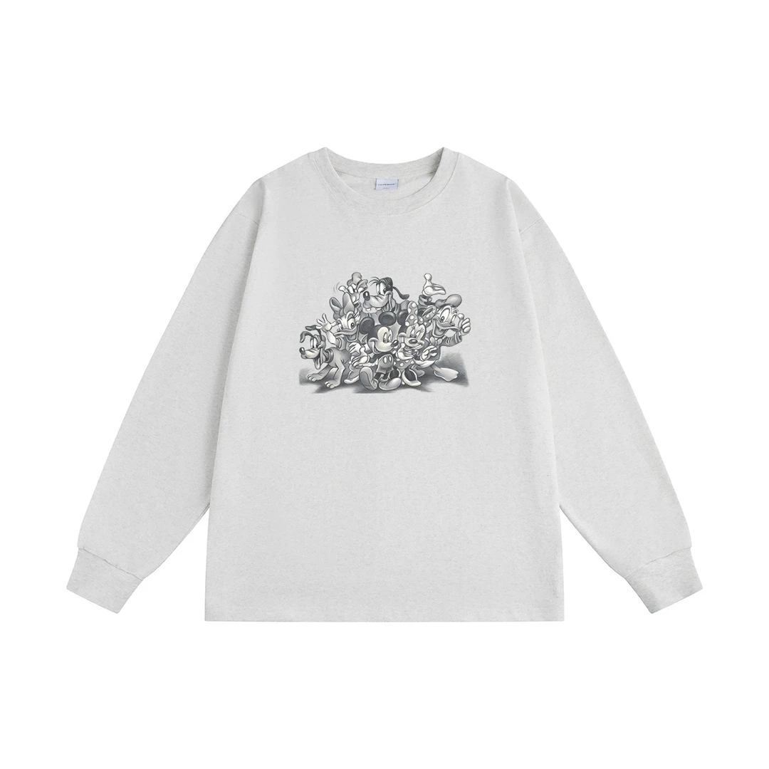 夏季新款复古手绘数码直喷印花T恤 LF24259