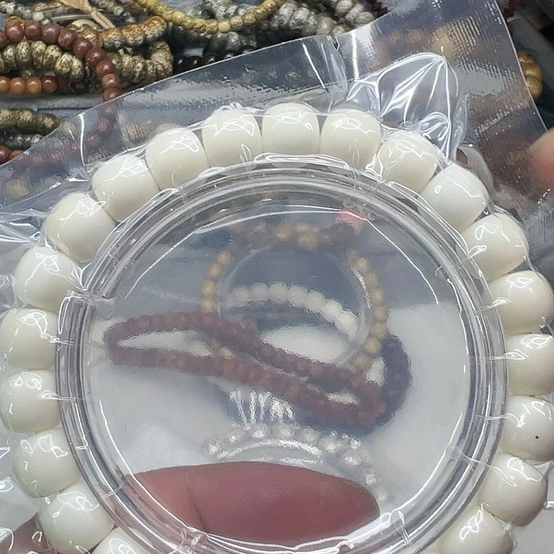 星月菩提手串46白菩提单圈1.0桶