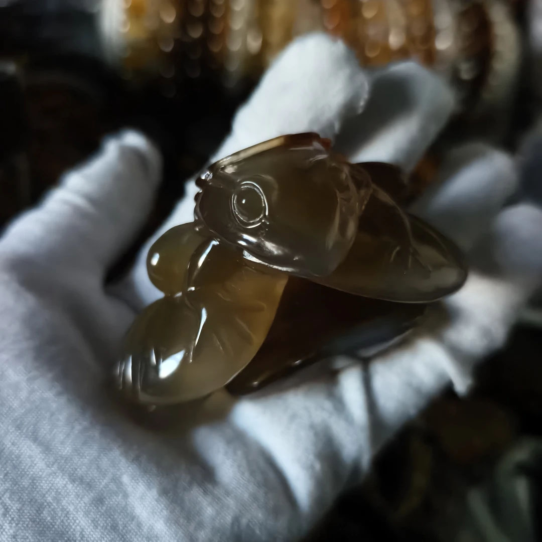 610号北红天然玛瑙瓜瓜来财手玩件