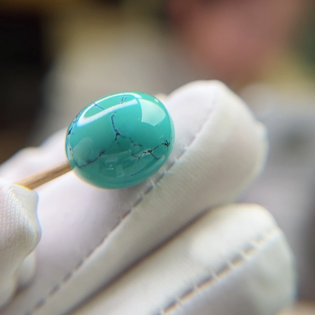 绿松石珠宝奇石未镶嵌11.5直径