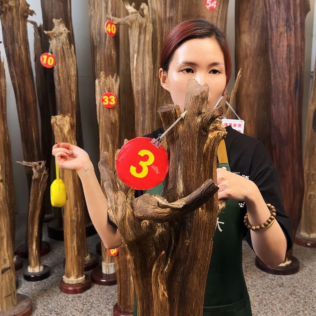 沉香碎屑沉香天然沉香原材料摆件➕底座