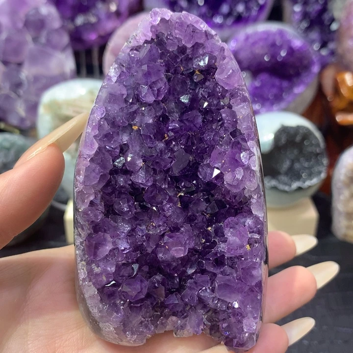 紫晶未镶嵌珠宝半成品3号漏 晶镇