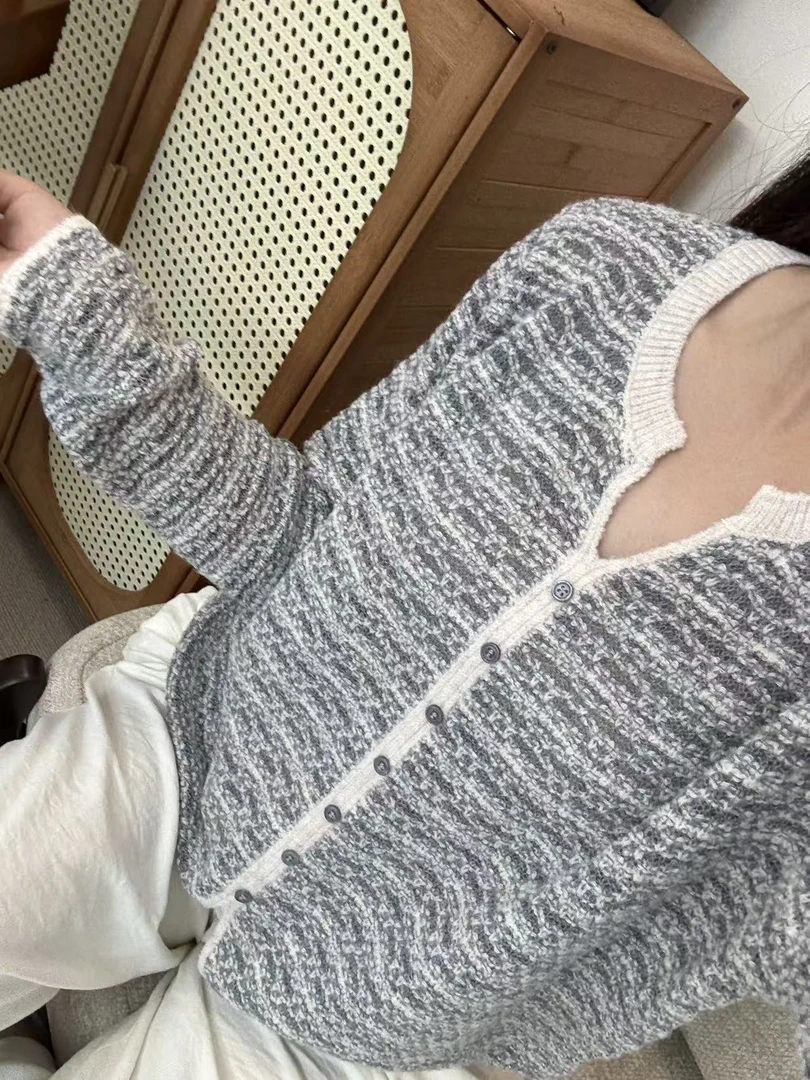 025女装长袖毛针织衫常规针织衫厚款不褪色针织气质