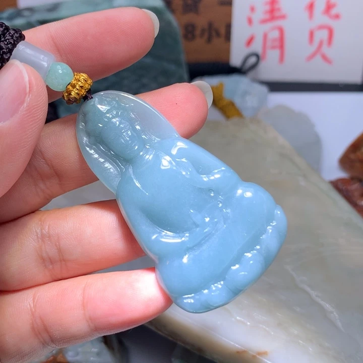翡翠未镶嵌颈饰保真天然A货翡翠