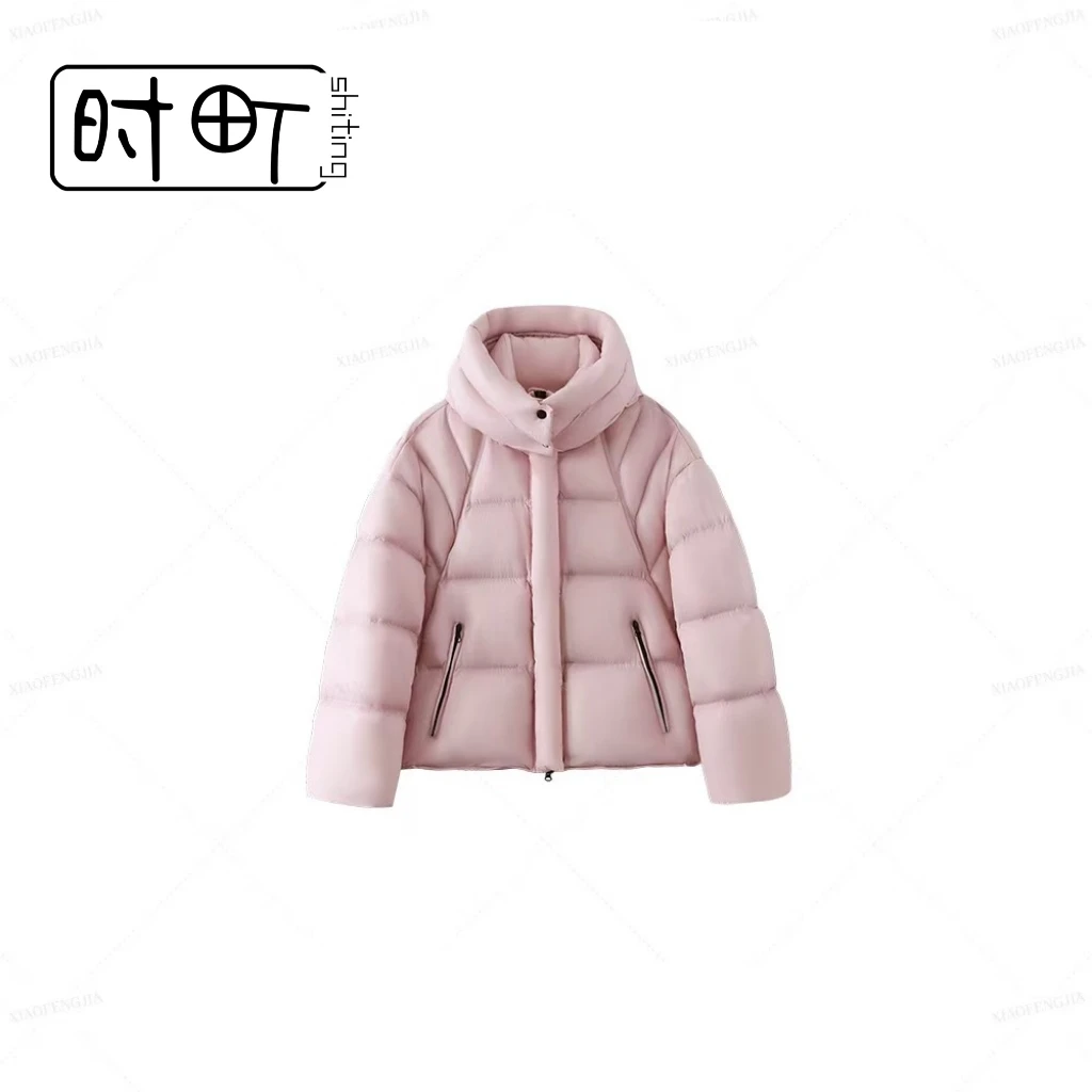 【炸弹2】25新款韩系云朵泡芙连帽保暖百搭短款羽绒服-058