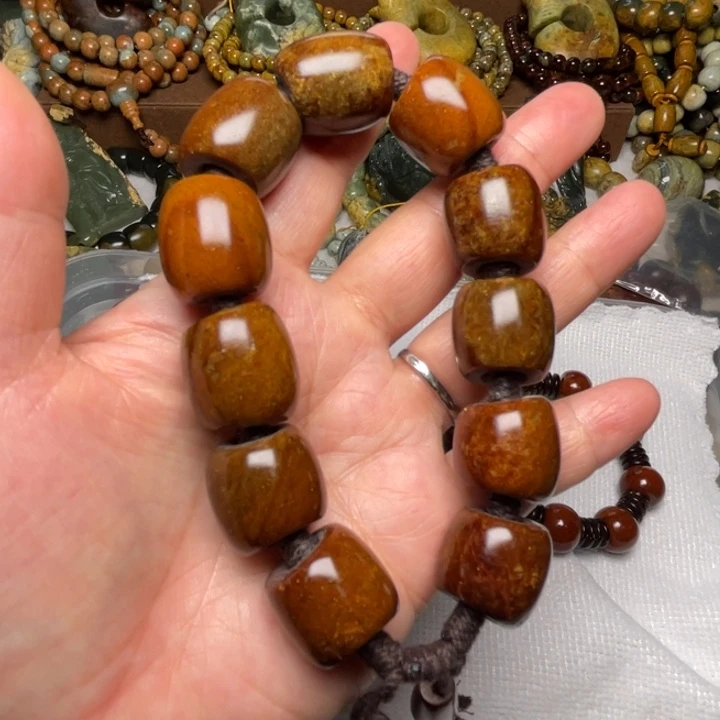 佳***！岫岩河磨玉（透闪石质玉）未镶嵌颈饰