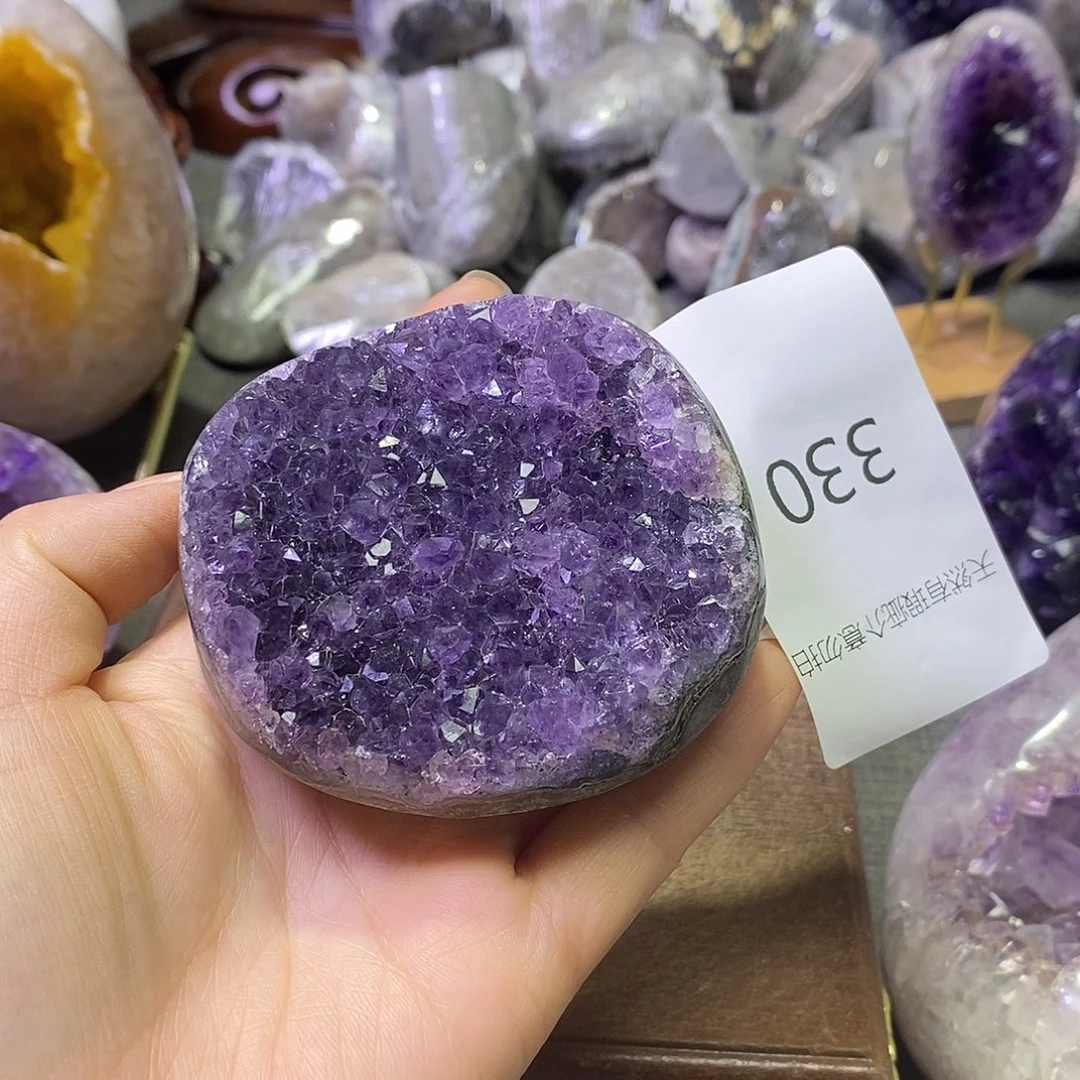 未镶嵌紫晶珠宝半成品