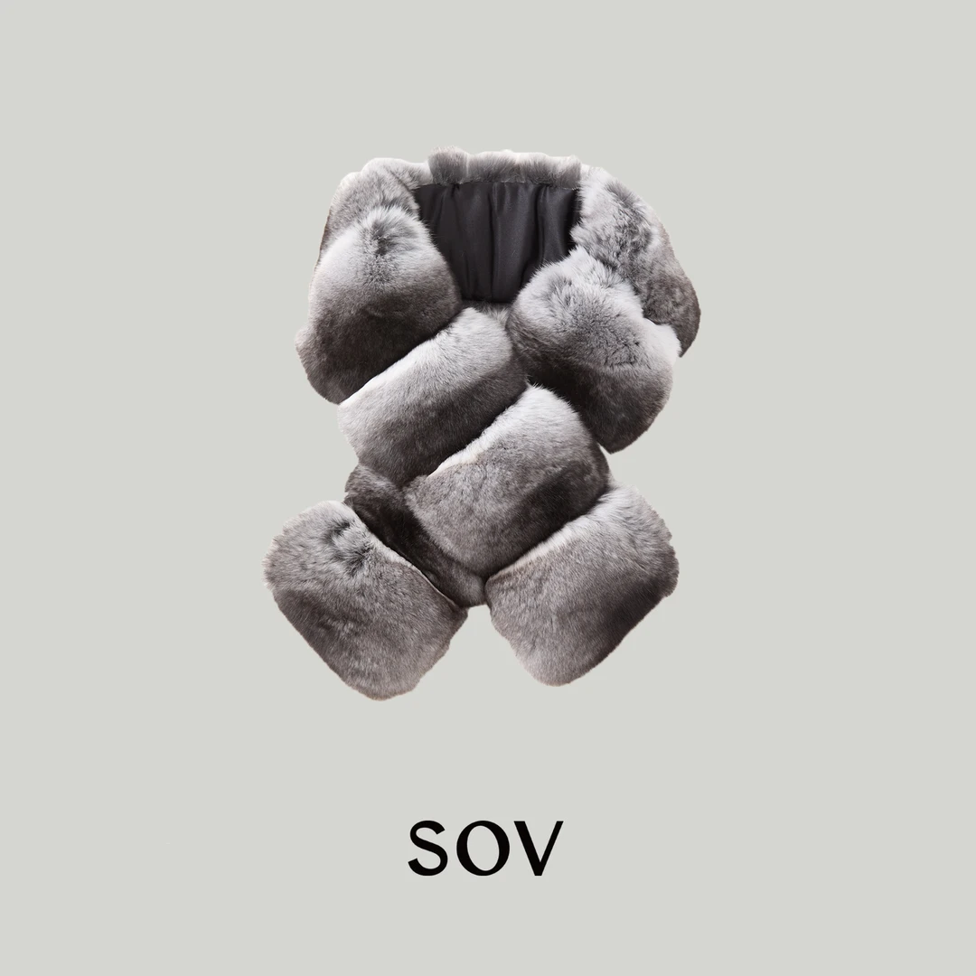 SOV "皇冠级" 欧洲进口3XD青紫兰 奢级云柔质感 龙猫双用百搭围巾