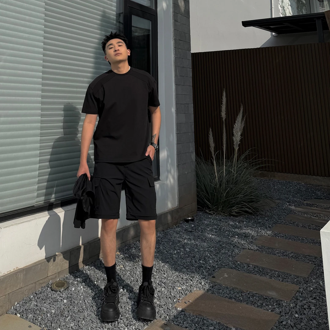 SANBAI 叁佰【二合一】夏季薄款吸湿速干可拆卸两穿休闲长裤