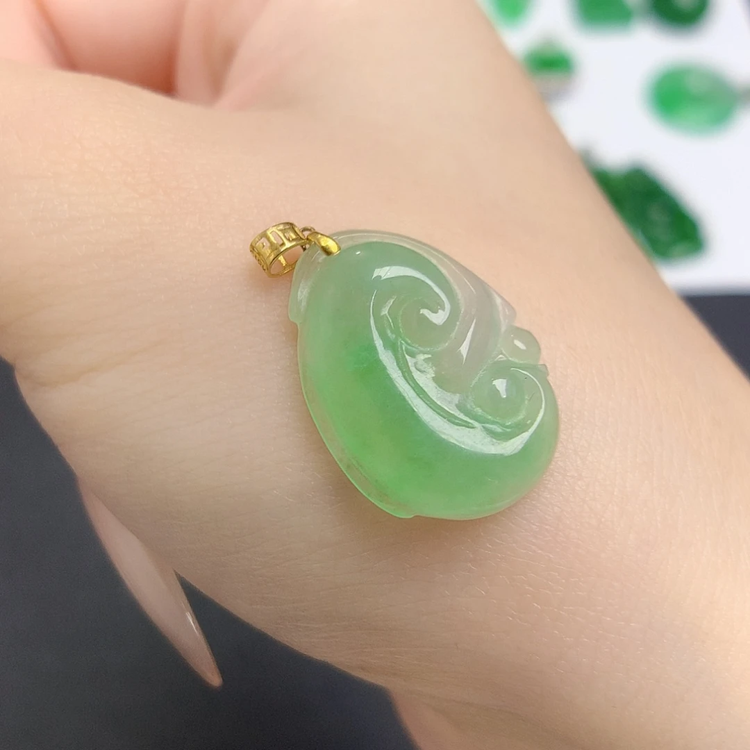 翡翠颈饰18K金镶嵌8888888888