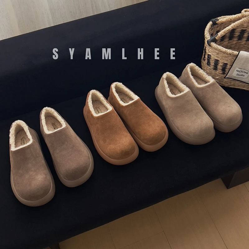 【小土豆】新款极简风保暖小土豆勃肯鞋女加绒时尚休闲