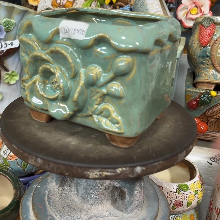 紫砂花盆粗陶材质多肉花盆