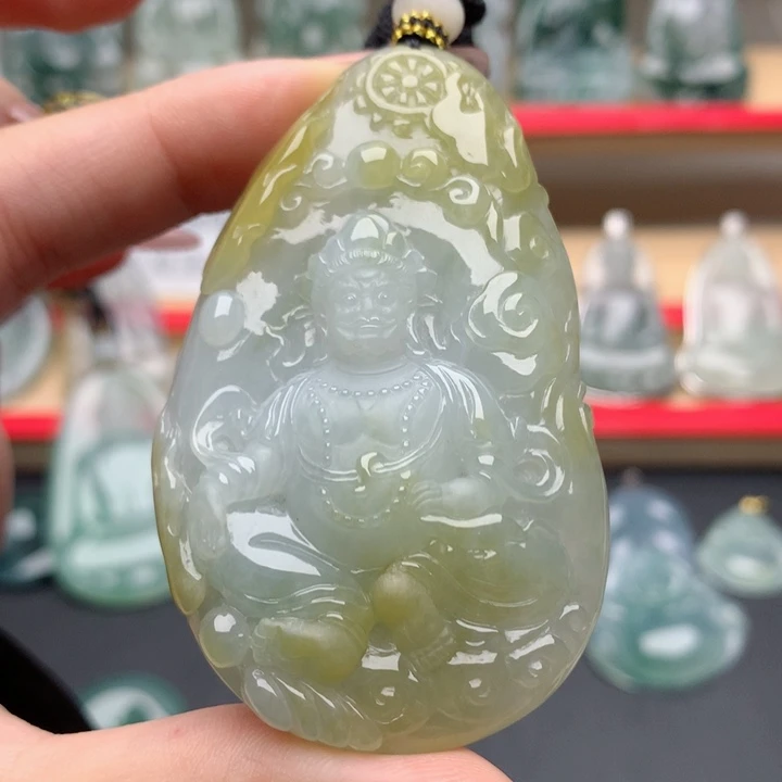 G***d颈饰未镶嵌翡翠黄财神