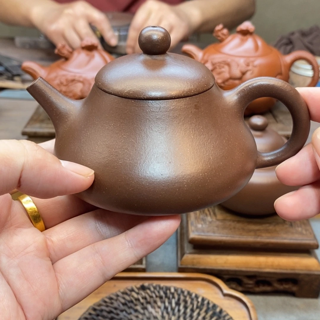 茶壶紫砂东石瓢（原矿底槽清220cc）