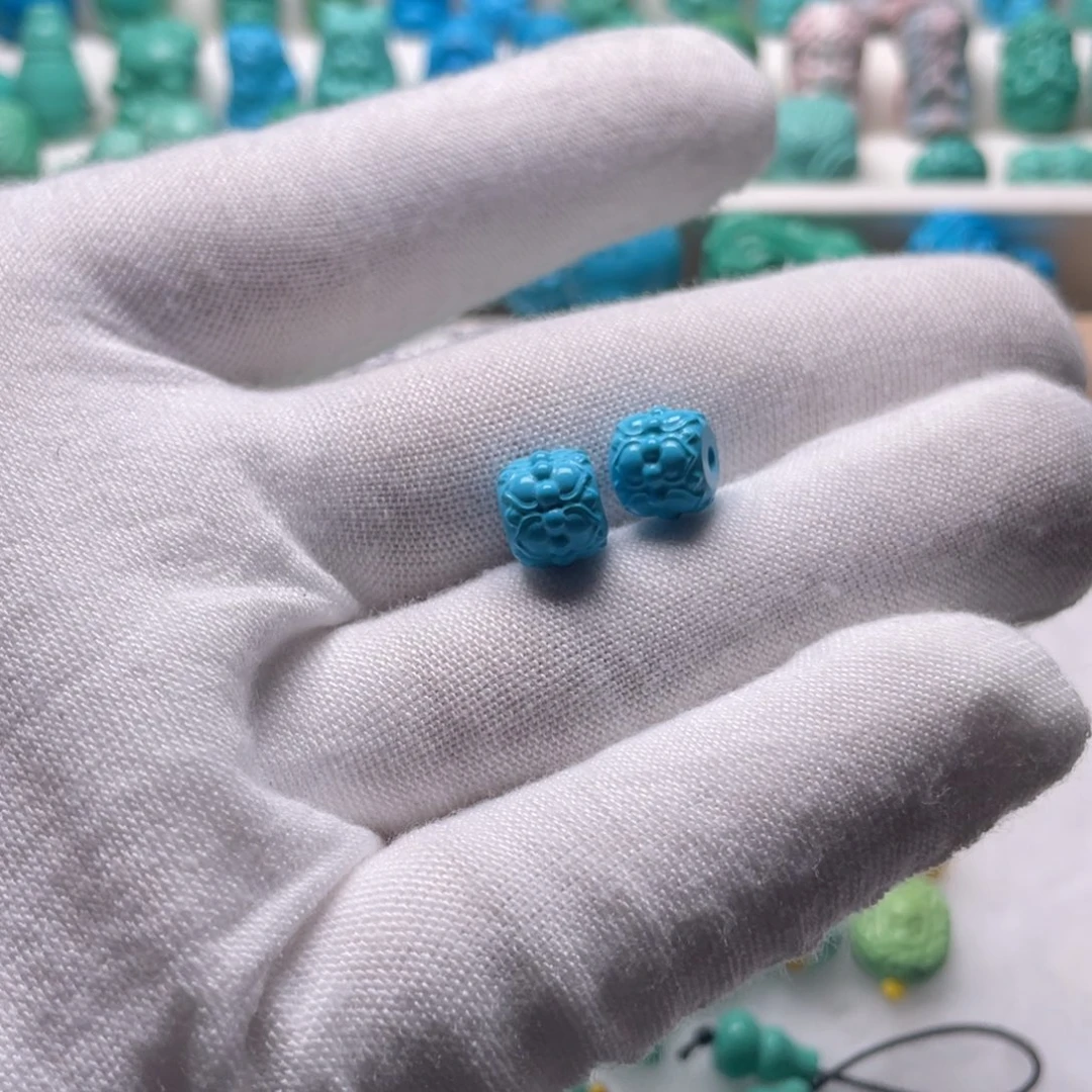 卡8并蒂莲蓝色1对