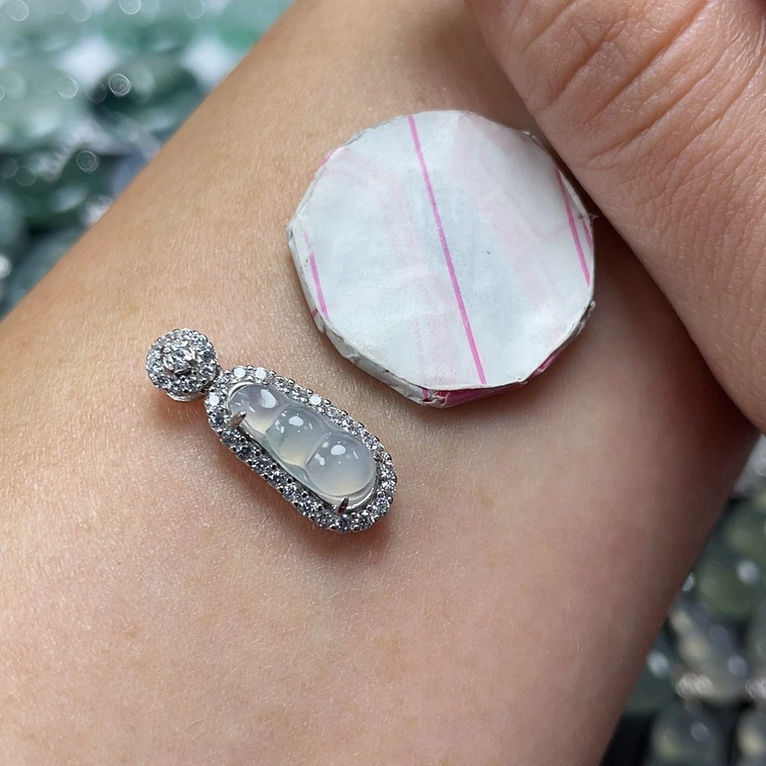 翡翠银S925镶嵌颈饰