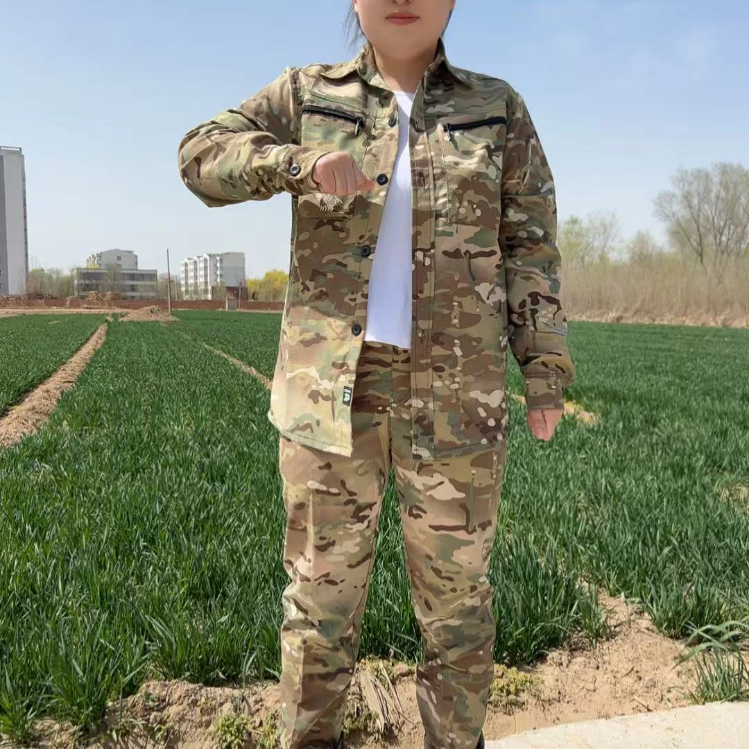 615夏季薄款透气速干工作套装网格结实耐磨男女同款户外休闲耐脏