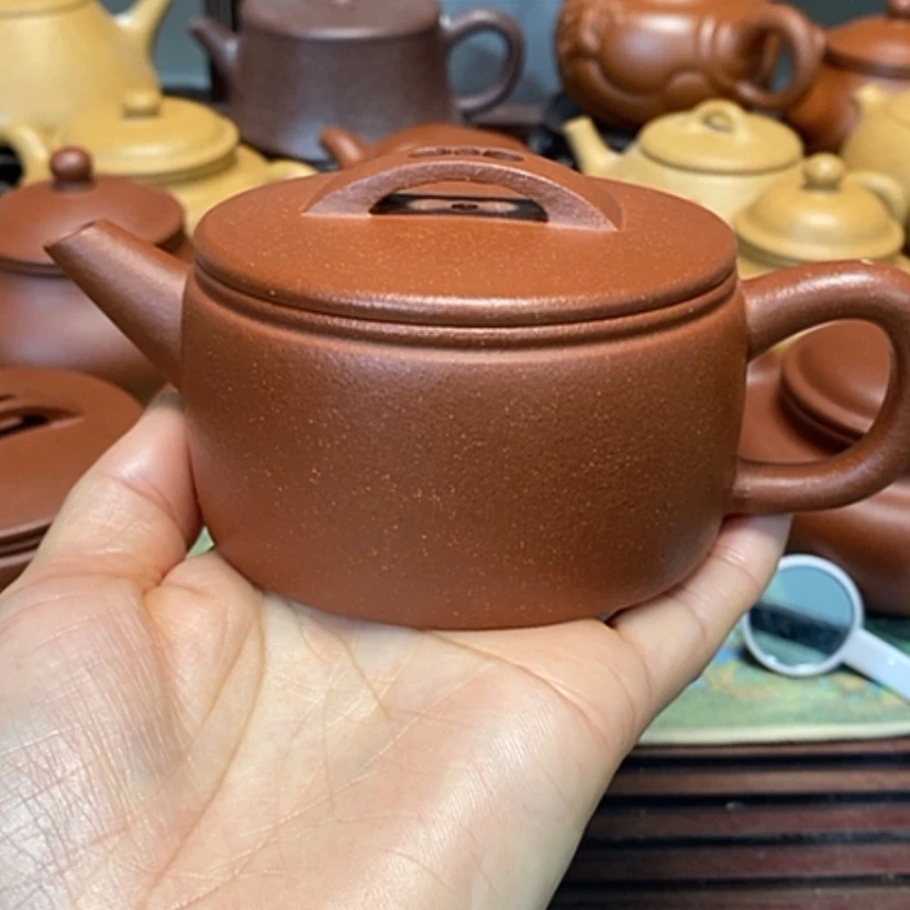 【闪购商品】紫砂茶壶红降坡半手工200毫升