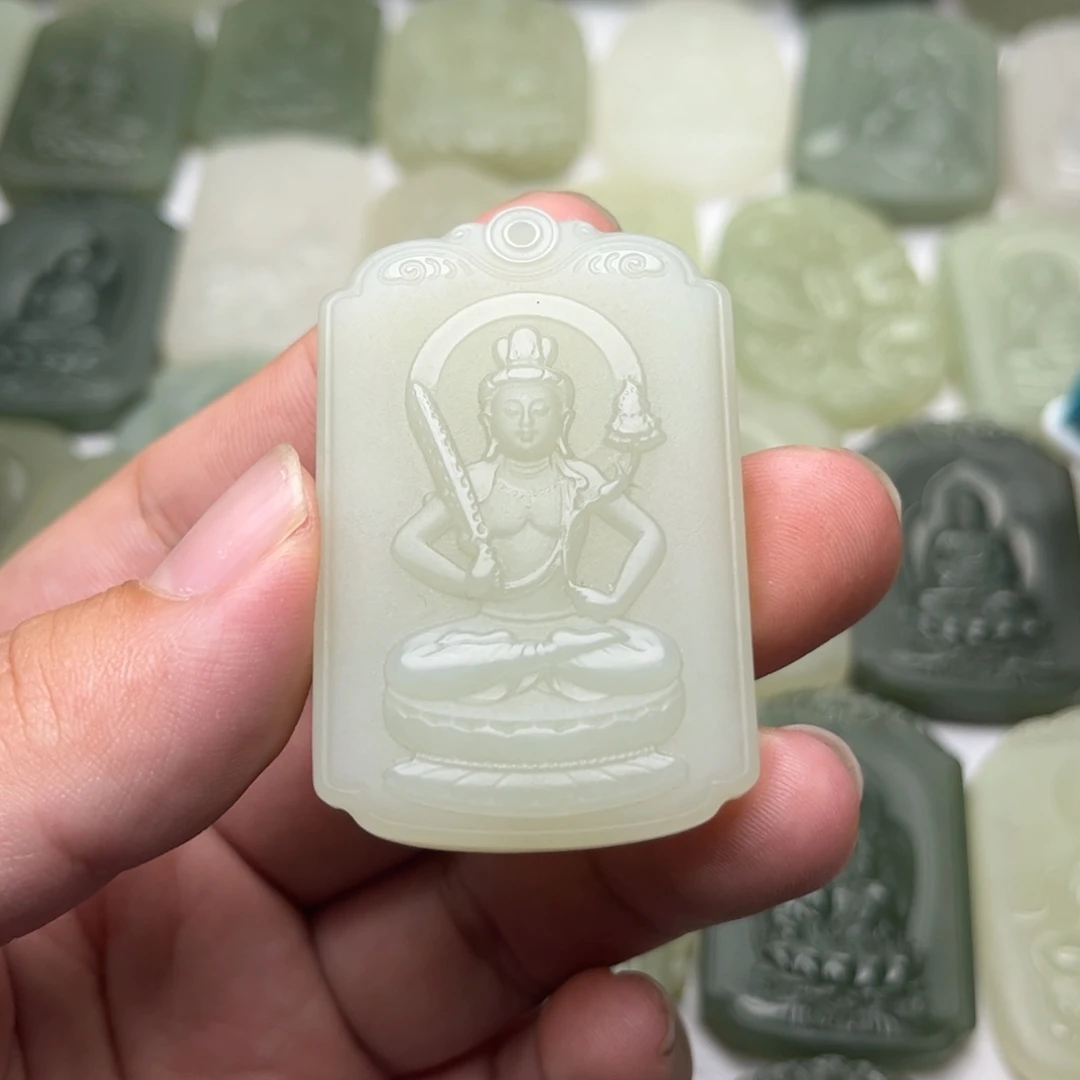 小***神定制和田玉天然正品和田玉精抛光打孔