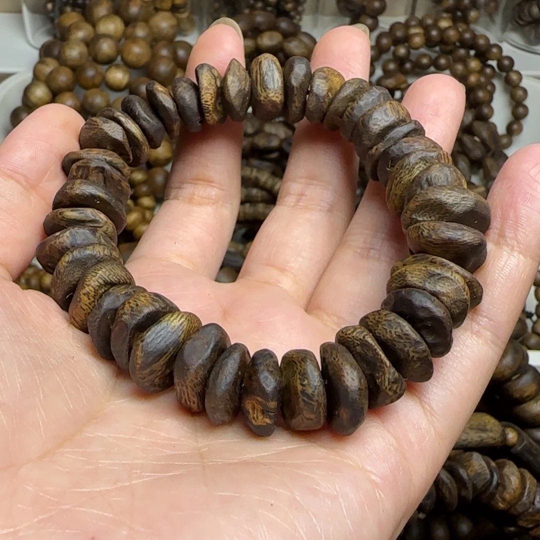 风***魂沉香手串单圈树丁包壳18.5克老料张勺子