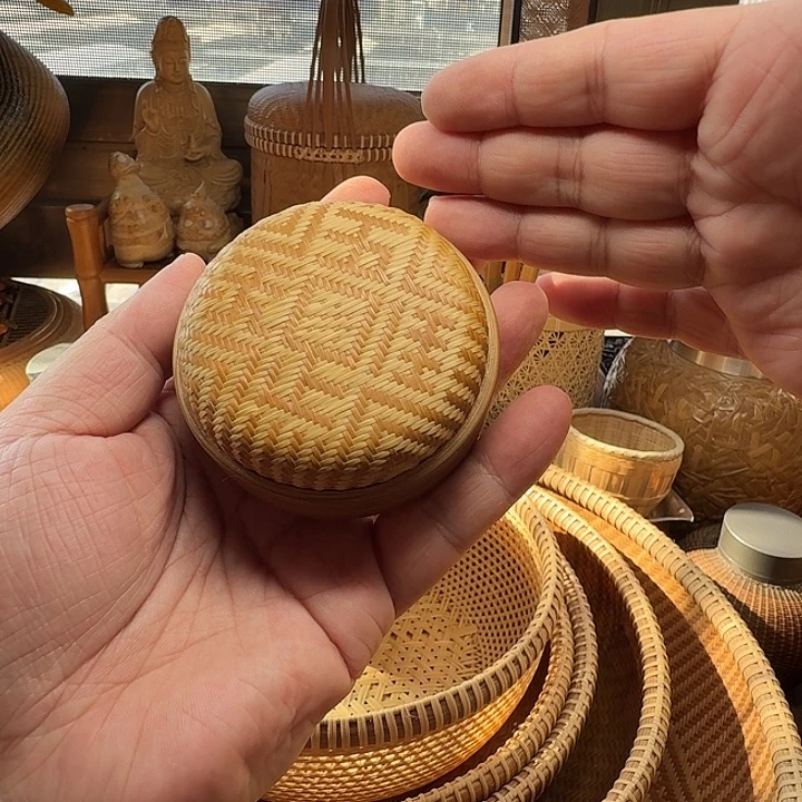 紫***心唯吾知足竹编小盒