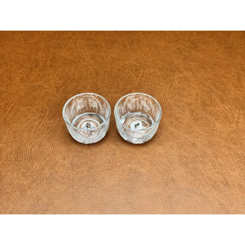 玻璃观山杯心经杯一对 0064-0001