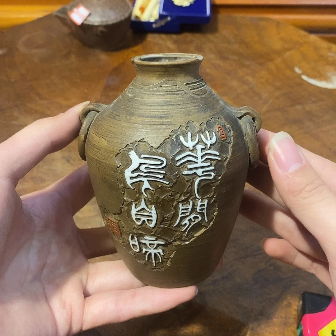 陶土小六古美术工艺品