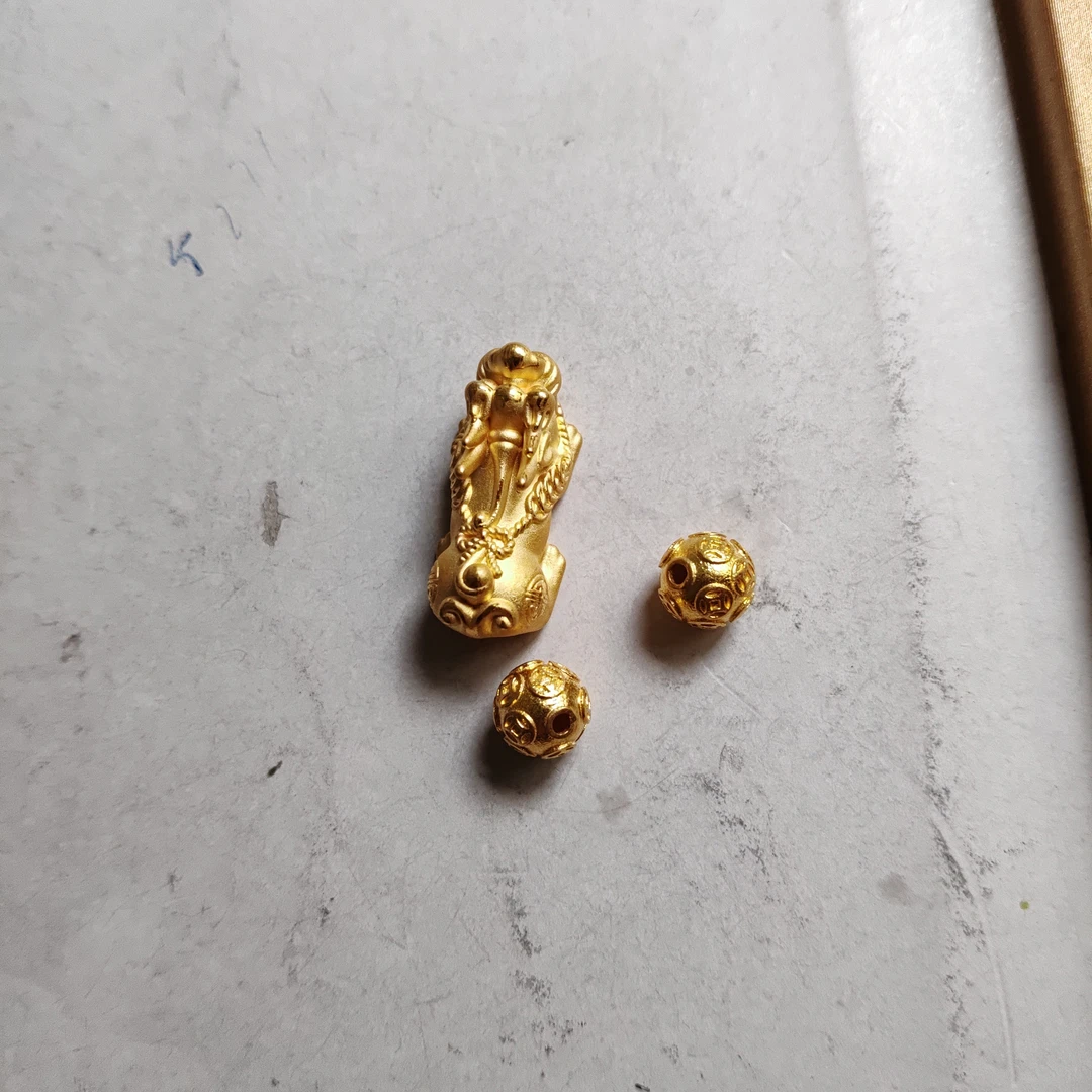 金元宝足金999貔貅珠子首饰