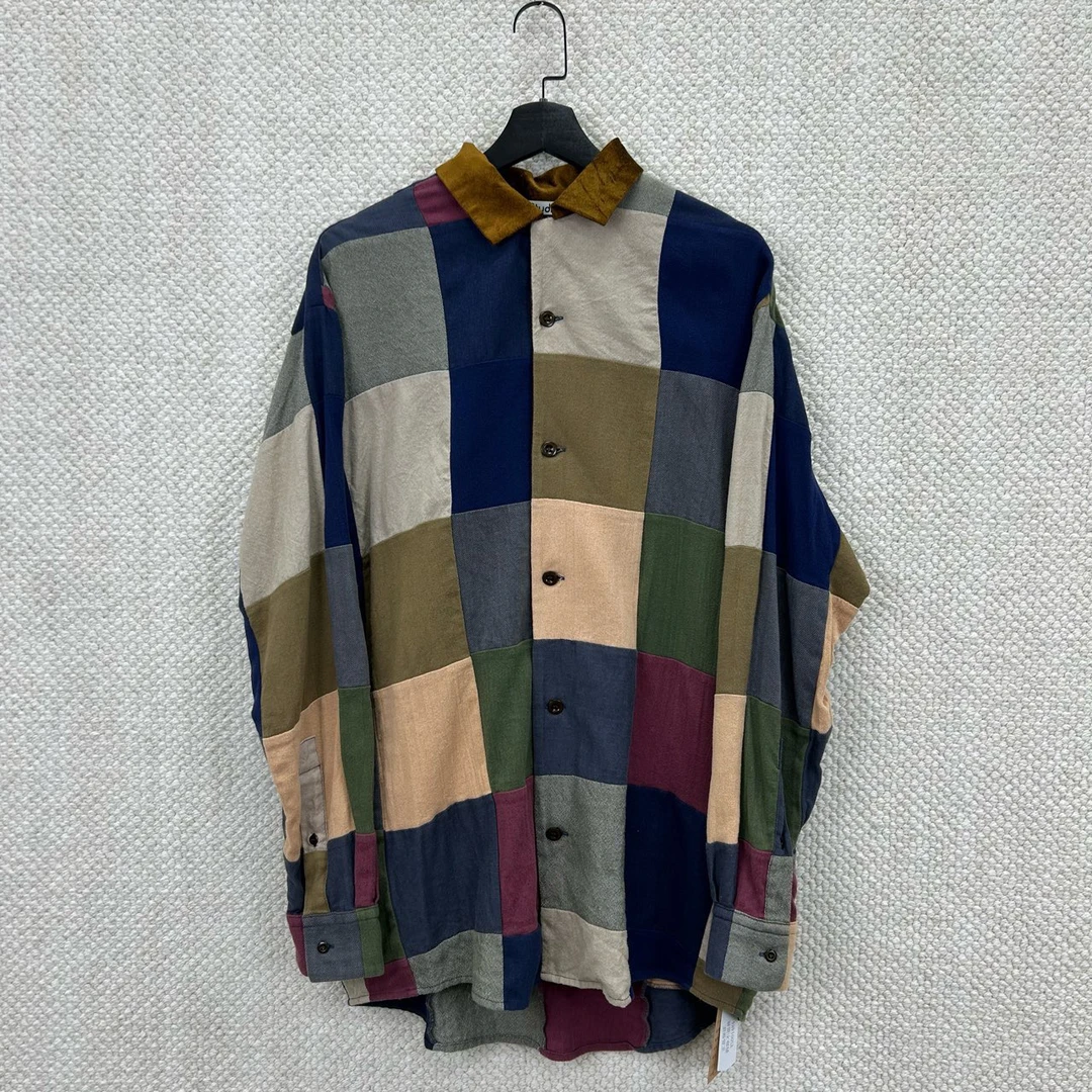 99新 maje   Acne studios 方块补丁衬衫外套99新44码 ys001484