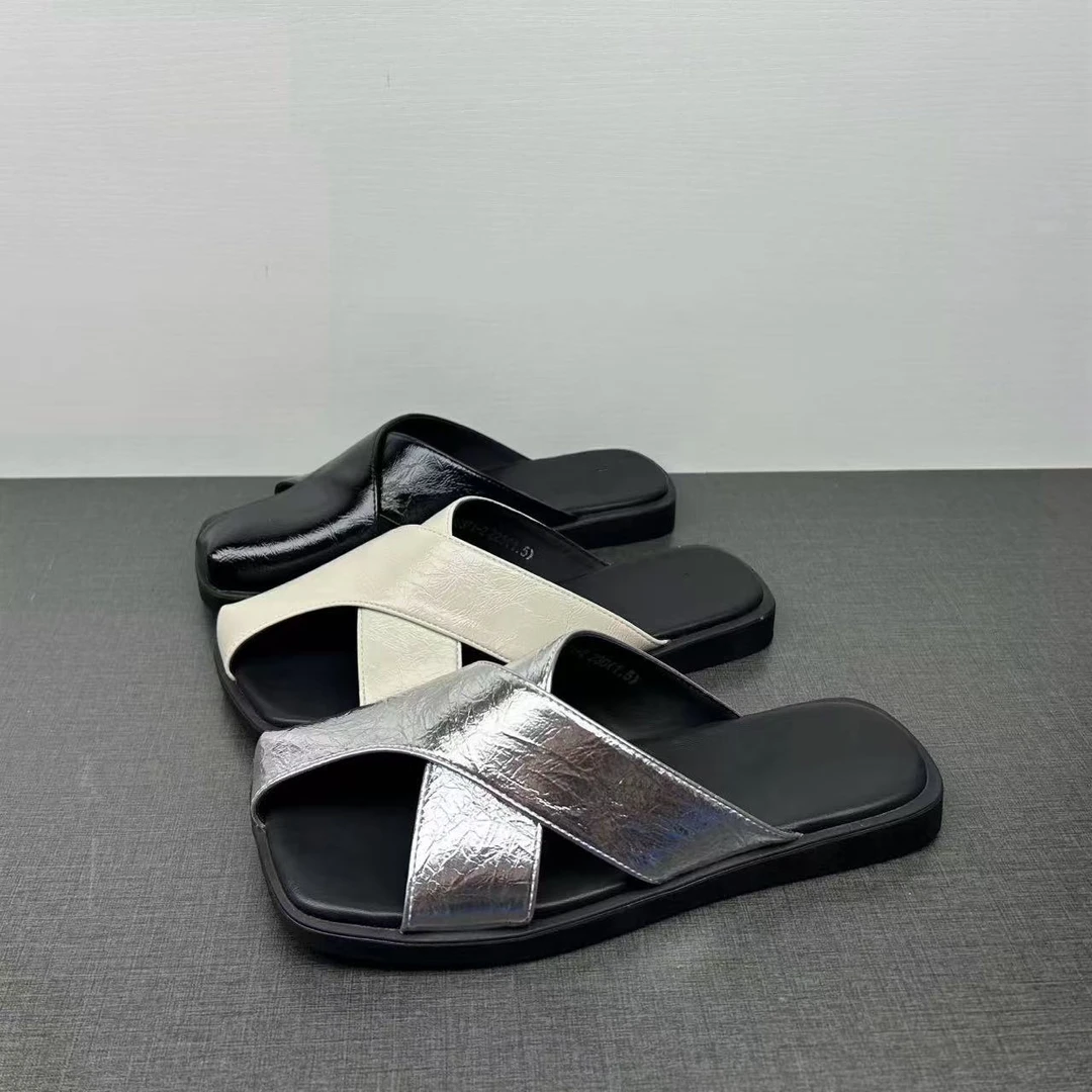 夏休闲款法式拖鞋女新款包头拖鞋66-1（包头拖鞋）