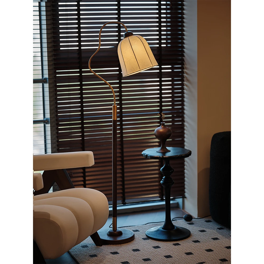 法式南洋复古中古风落地灯客厅沙发钓鱼灯氛围灯美式台灯阅读灯