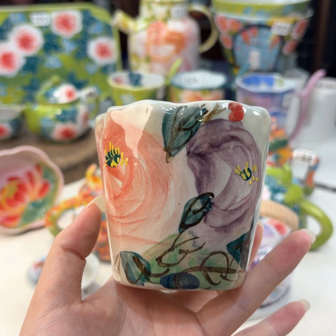 景德镇手绘高温釉下彩陶瓷茶具