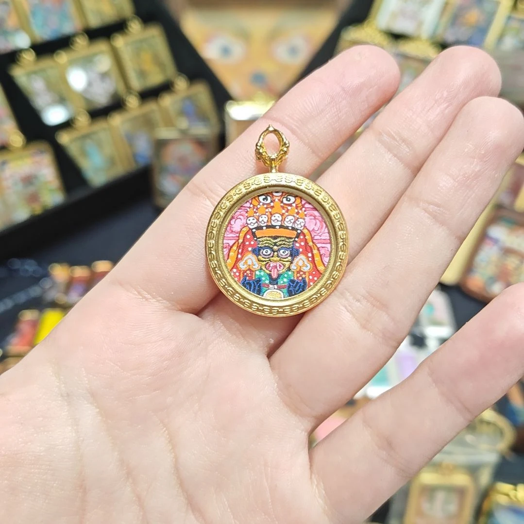 吊坠m****✨定制做双面扎基拉姆唐卡