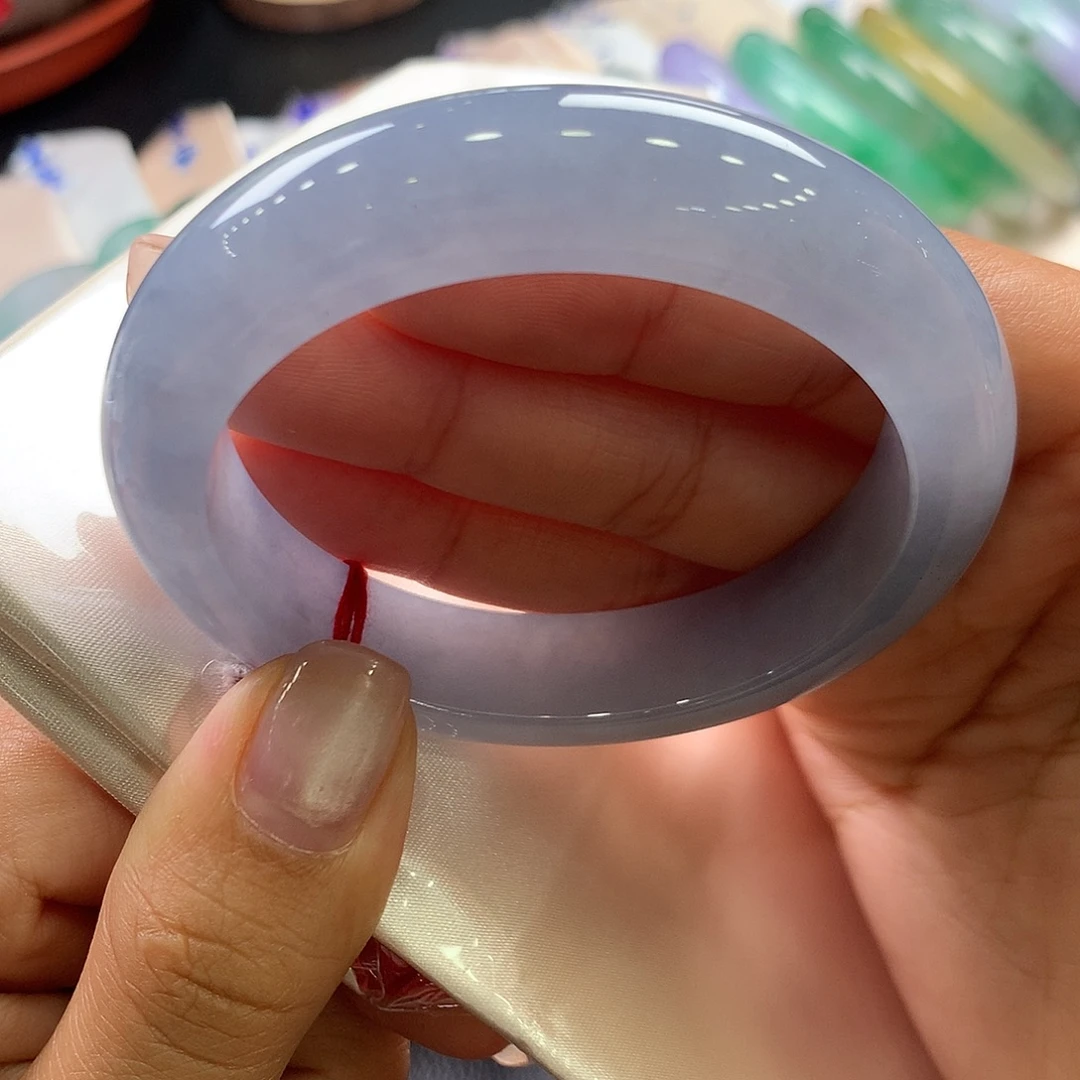 未镶嵌手镯翡翠33号 冰胶蓝紫超值捡漏！