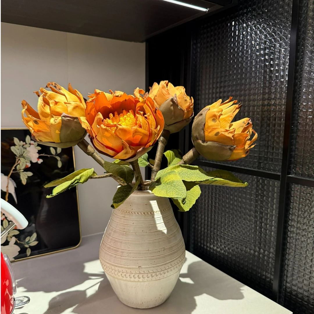 掬涵【推荐】油画向日葵艺术仿真花干花装饰秋色橱窗设计摆放好物