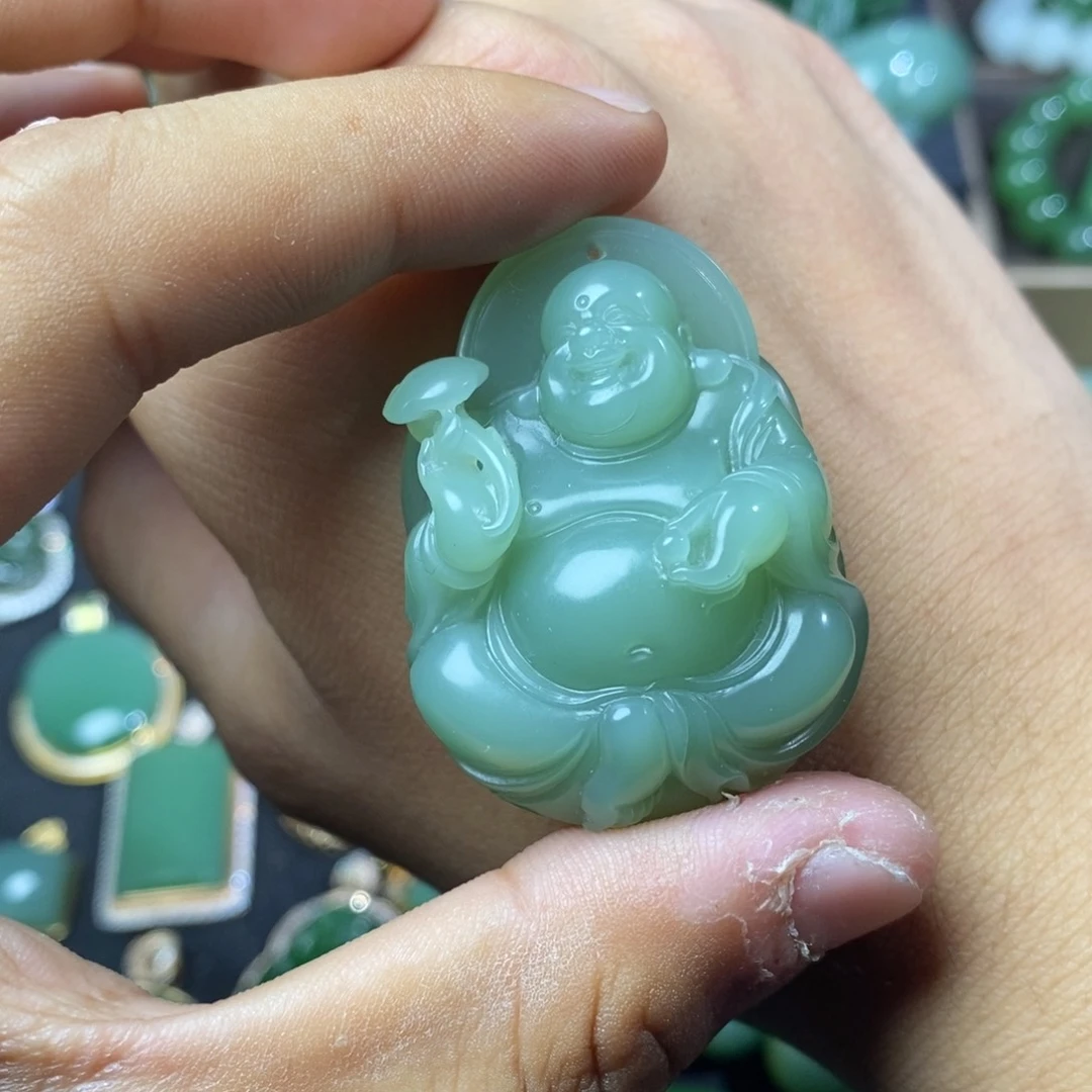 吊坠(不含链)未镶嵌和田玉（碧玉）