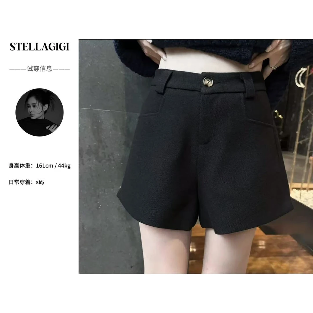 SG / 郭幂幂 AW 韩系风 立体感显瘦毛呢西装短裤K-20242330