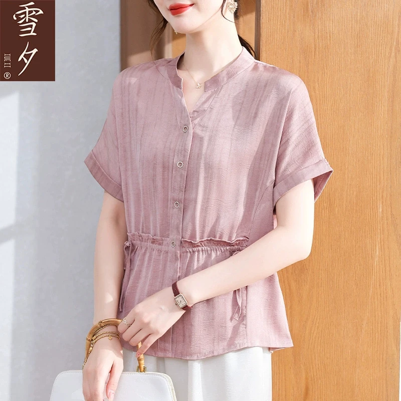 妈妈夏装短袖上衣2025新款时尚洋气T恤中老年女夏季宽松显瘦小衫