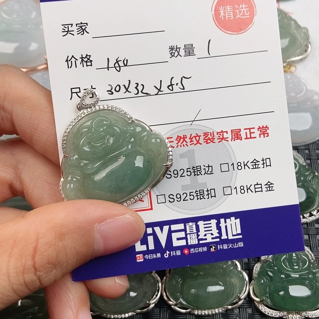 翡翠银S925镶嵌颈饰